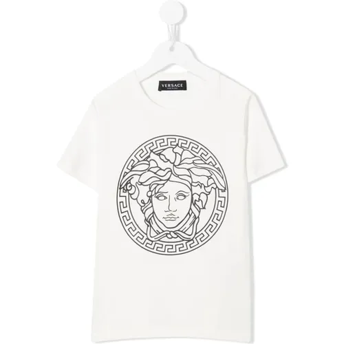 Medusa Head Weißes T-Shirt Polo - Versace - Modalova