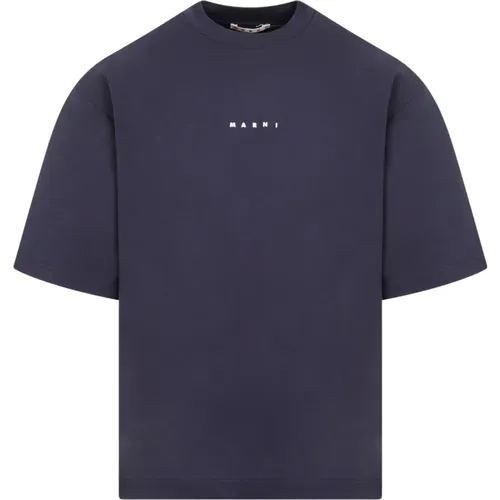 Cotton Logo T-Shirt , male, Sizes: M, L, XL, S - Marni - Modalova