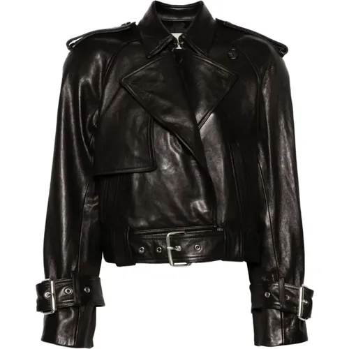 Leather Hammond Jacket , female, Sizes: XS - Khaite - Modalova