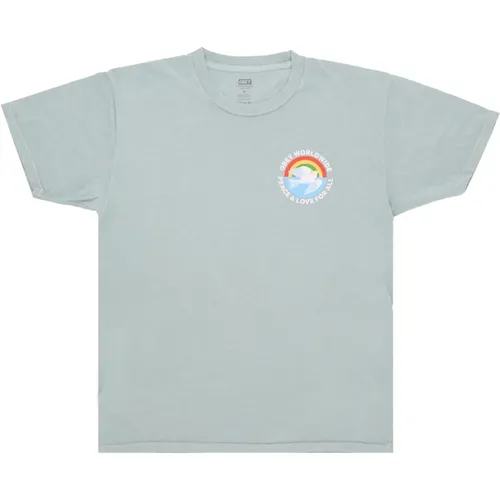 Classic Pigment Tee Peace Love , male, Sizes: S, XL, L - Obey - Modalova