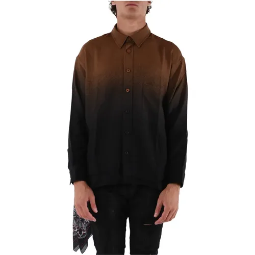 Patterned Overshirt with Front Buttoning , male, Sizes: L, S - Destin - Modalova