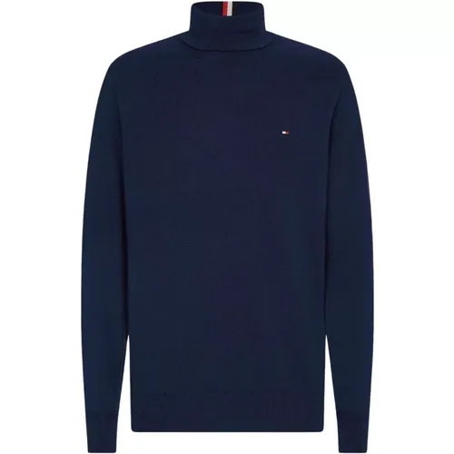 Herren Rollkragenpullover mit Logo-Detail , Herren, Größe: XL - Tommy Hilfiger - Modalova