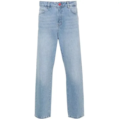 Jeans mit Flammenmuster und geradem Bein , Herren, Größe: W30 - Vision OF Super - Modalova