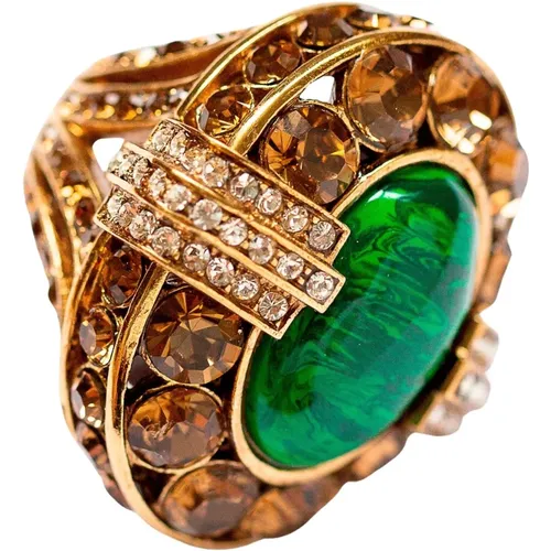 Statement Malachite Ring - Roberto Cavalli - Modalova