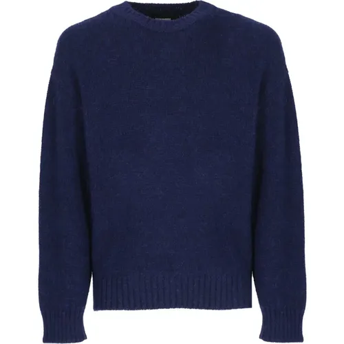 Alpaca Sweater Round Neck Long Sleeves , male, Sizes: M, L - Dsquared2 - Modalova