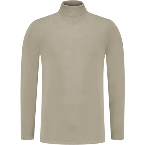 Essenzieller Strickpullover Rollkragenpullover Grau , Herren, Größe: S - Pure Path - Modalova