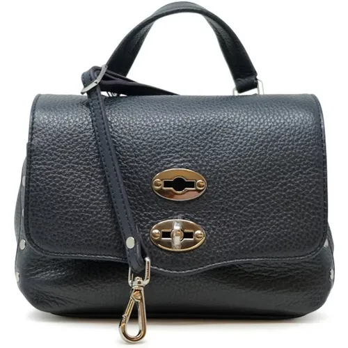 Blaue Lederhandtasche Modernes Design - Zanellato - Modalova