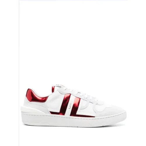 Weiße Leder Panel Sneakers , Damen, Größe: 38 EU - Lanvin - Modalova