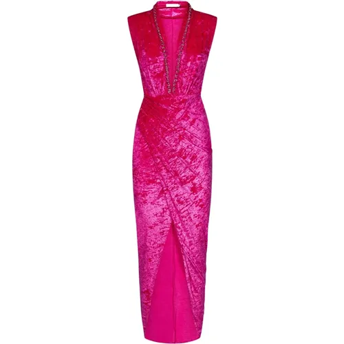 Fuchsia Dress Aw23 for Women , female, Sizes: L - Amen - Modalova