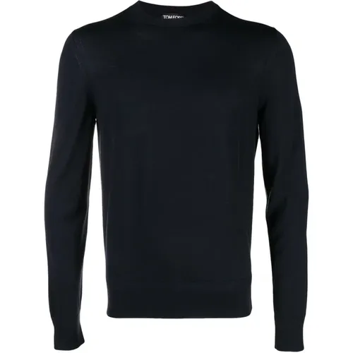 Blaues Sweatshirt Aw24 Herrenmode - Tom Ford - Modalova