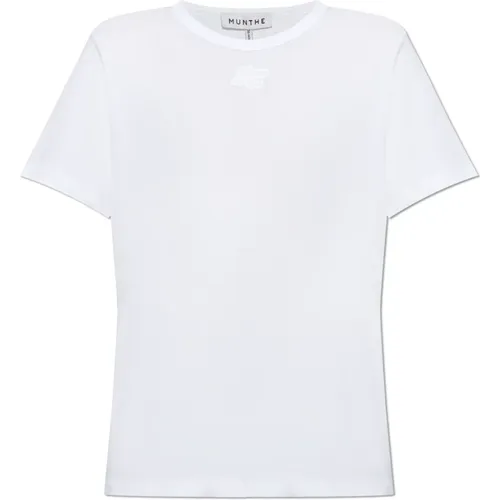 T-Shirt mit Logo , Damen, Größe: XS - Munthe - Modalova