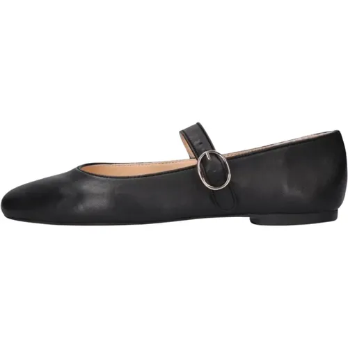 Schwarze Lederballerinas , Damen, Größe: 41 EU - Inuovo - Modalova