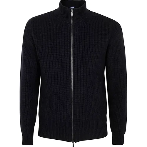 Blau Navy Half Zip Pullover Drumohr - Drumohr - Modalova