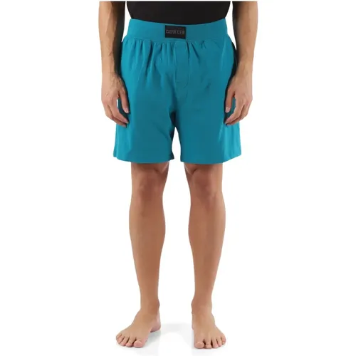 Baumwoll-Lounge-Shorts mit elastischem Bund , Herren, Größe: L - Calvin Klein - Modalova