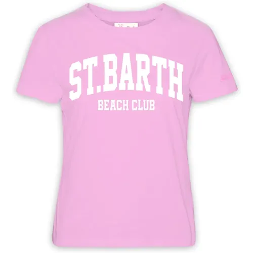Glitzerndes Logo-T-Shirt für Frauen - MC2 Saint Barth - Modalova