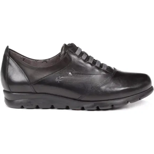 Damen Freizeit Schwarze Lederschuhe , Damen, Größe: 37 EU - Fluchos - Modalova