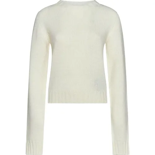 Sweater mit gebogenem Logo , Damen, Größe: L - Palm Angels - Modalova