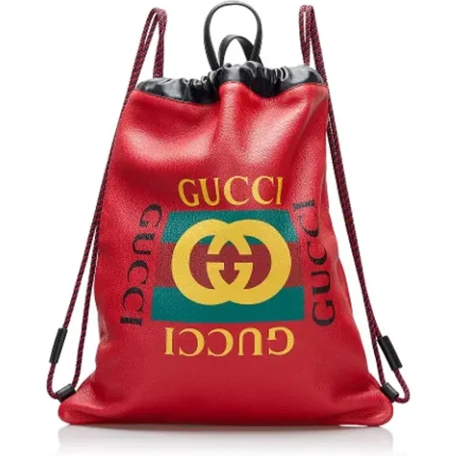 Pre-owned Leather backpacks , female, Sizes: ONE SIZE - Gucci Vintage - Modalova