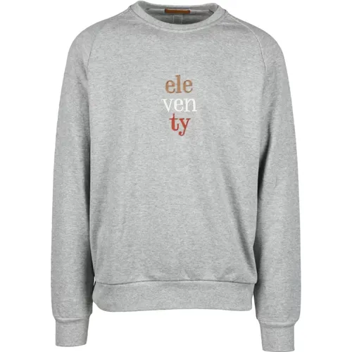 Baumwoll-Sweatshirt , Herren, Größe: 2XL - Eleventy - Modalova