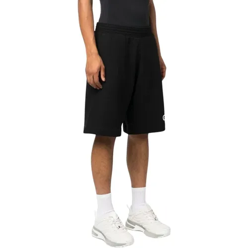 Schwarze Jersey Baumwoll Jogging Shorts mit Logo Print - Givenchy - Modalova