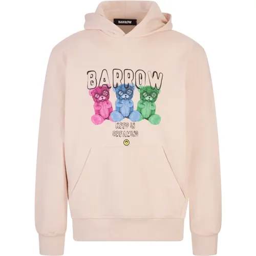 Brauner Oversized Hoodie mit Buchstabendruck , Herren, Größe: XS - BARROW - Modalova