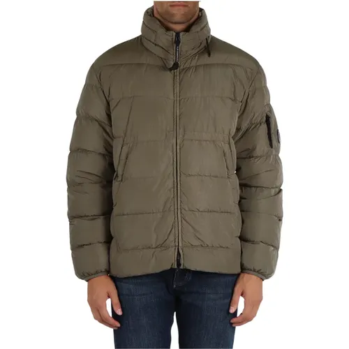 Gesteppte Nylon-Daunenjacke mit Kapuze , Herren, Größe: S - C.P. Company - Modalova