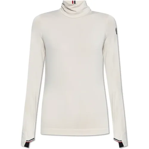 Rollkragenpullover mit Logo Moncler - Moncler - Modalova