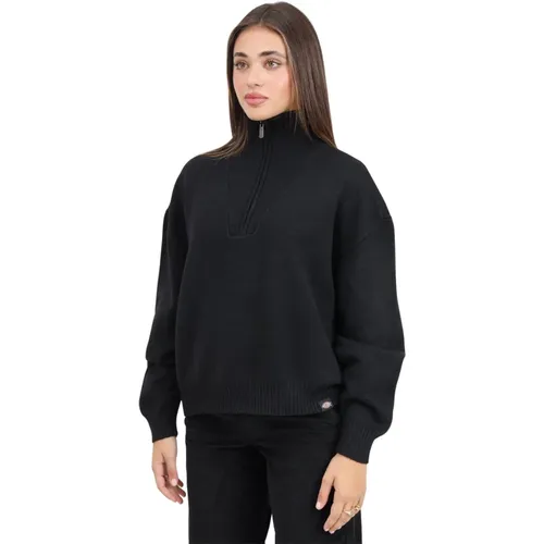 Schwarzer Rollkragenpullover , Damen, Größe: L - Dickies - Modalova