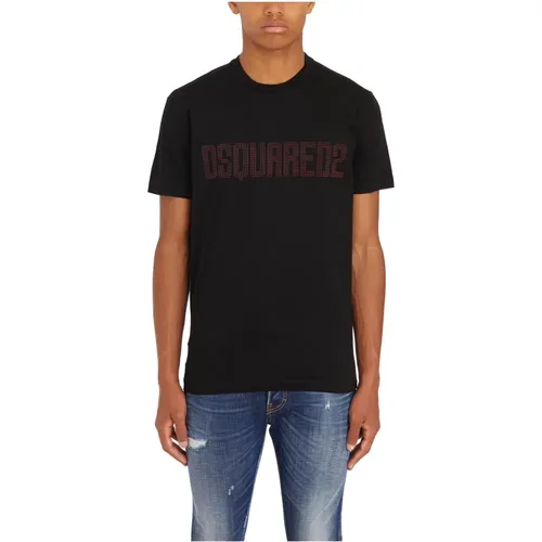 Cool Fit Baumwoll T-Shirt , Herren, Größe: M - Dsquared2 - Modalova