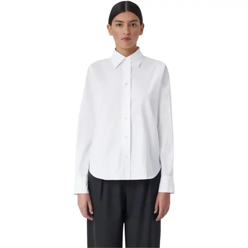 Cotton Chambray Shirt , female, Sizes: S, M - closed - Modalova