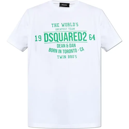 Bedrucktes T-Shirt , Herren, Größe: 2XL - Dsquared2 - Modalova