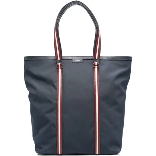 Midnight Tote Bag with Stripe Detailing , male, Sizes: ONE SIZE - Bally - Modalova