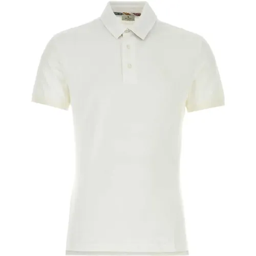 Weißes Piquet Polo Shirt Etro - ETRO - Modalova