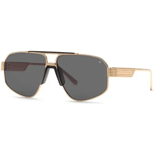 Rose Gold Smoke Sunglasses , unisex, Sizes: 63 MM - Philipp Plein - Modalova