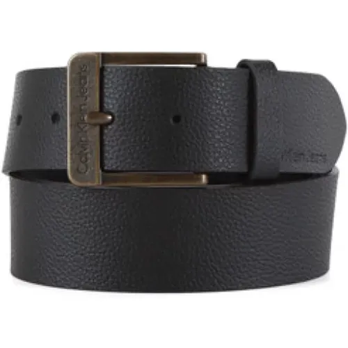 Hammered Leather Belt , male, Sizes: 95 CM, 100 CM, 105 CM - Calvin Klein Jeans - Modalova