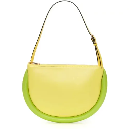 Gelbe Taschen mit zweifarbiger Gestaltung und geprägtem Logo - JW Anderson - Modalova