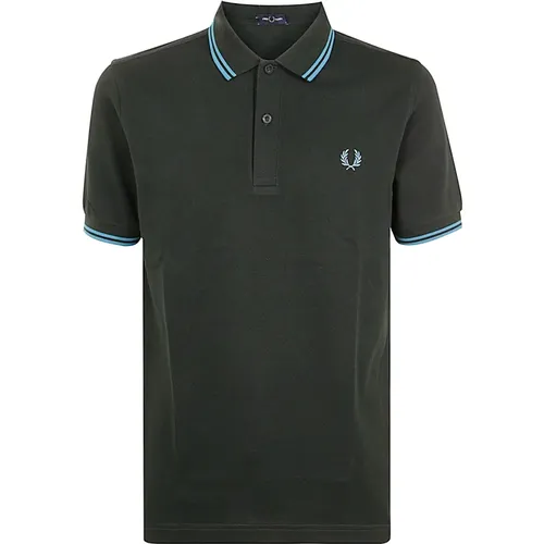 Nachtgrünes Ocean Twin Tipped Hemd , Herren, Größe: 2XL - Fred Perry - Modalova