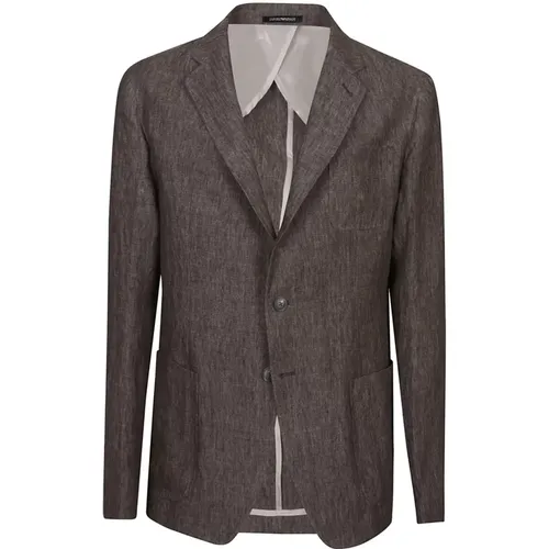 Leather Jacket , male, Sizes: L - Emporio Armani - Modalova