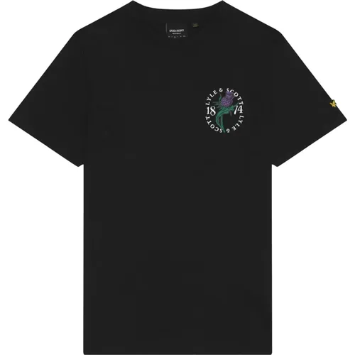 Blumenprint T-Shirt , Herren, Größe: M - Lyle & Scott - Modalova