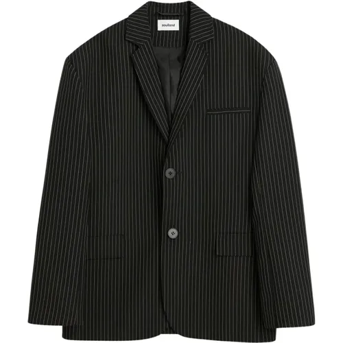 Modernes Pinstripe-Blazer , Herren, Größe: Xl/2Xl - Soulland - Modalova