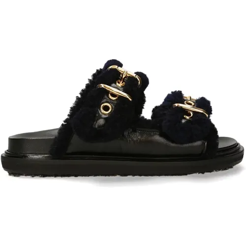 Sliders, Lamb Leather Sandal , female, Sizes: 3 UK, 2 UK - Marni - Modalova