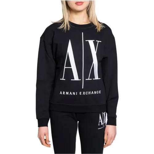 Baumwolle Damen Hoodless Sweatshirt Frühling/Sommer - Armani Exchange - Modalova