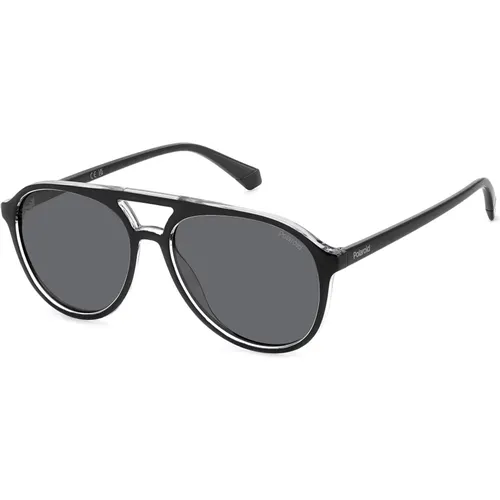 Dark Grey Sunglasses,Grey Blue Sunglasses,Stylish Sunglasses in Dark Havana/ - Polaroid - Modalova