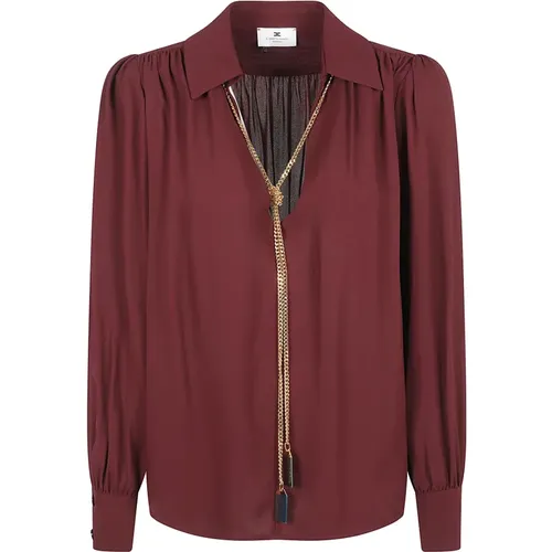 Red-Black Shirt Rouge Noir , female, Sizes: XL - Elisabetta Franchi - Modalova