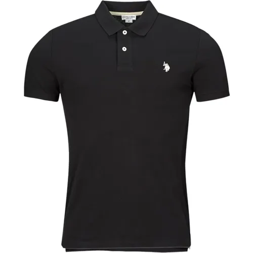 Schwarzes King Polo Shirt , Herren, Größe: L - U.S. Polo Assn. - Modalova