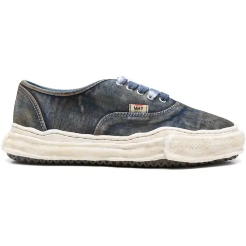 Denim Lace-Up Sneakers , male, Sizes: 7 UK, 6 UK, 9 UK - Maison Margiela - Modalova