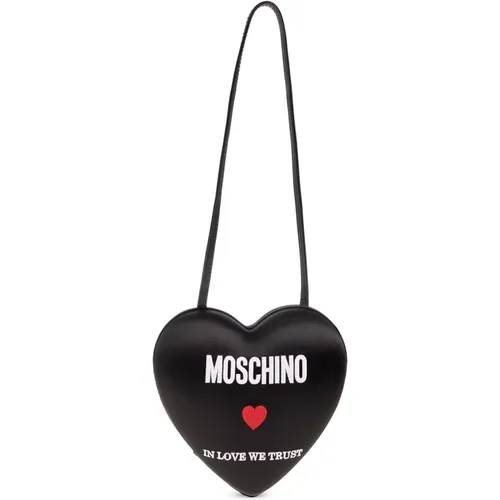 Herzförmige Schultertasche - Moschino - Modalova