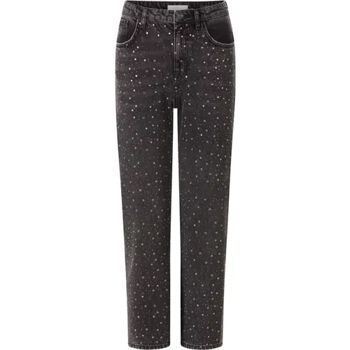 Klassische Rhinestone Straight Jeans - RICH & ROYAL - Modalova