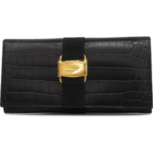 Pre-owned Leather wallets , female, Sizes: ONE SIZE - Salvatore Ferragamo Pre-owned - Modalova