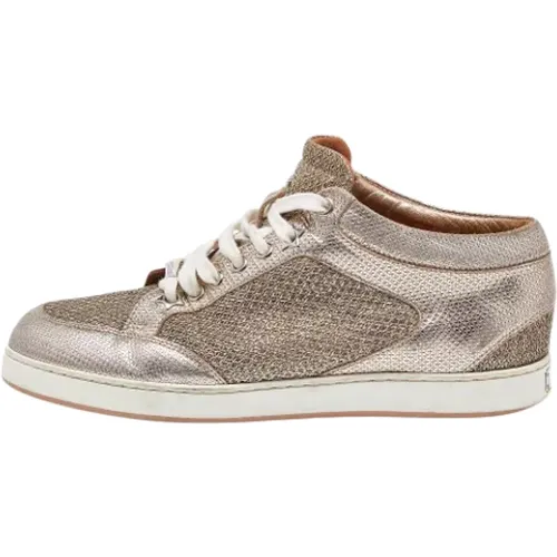 Pre-owned Leather sneakers , female, Sizes: 3 UK - Jimmy Choo Pre-owned - Modalova